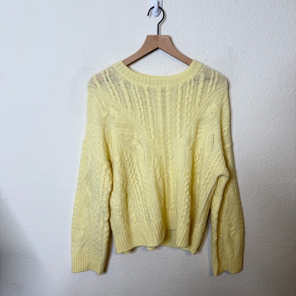 Vince Cable Knit Wool Cashmere Pullover Sweater Butter Yellow Womens Size M - Picture 4 of 9